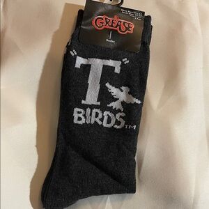 Grease Movie Themed T-Birds Black Socks NWT